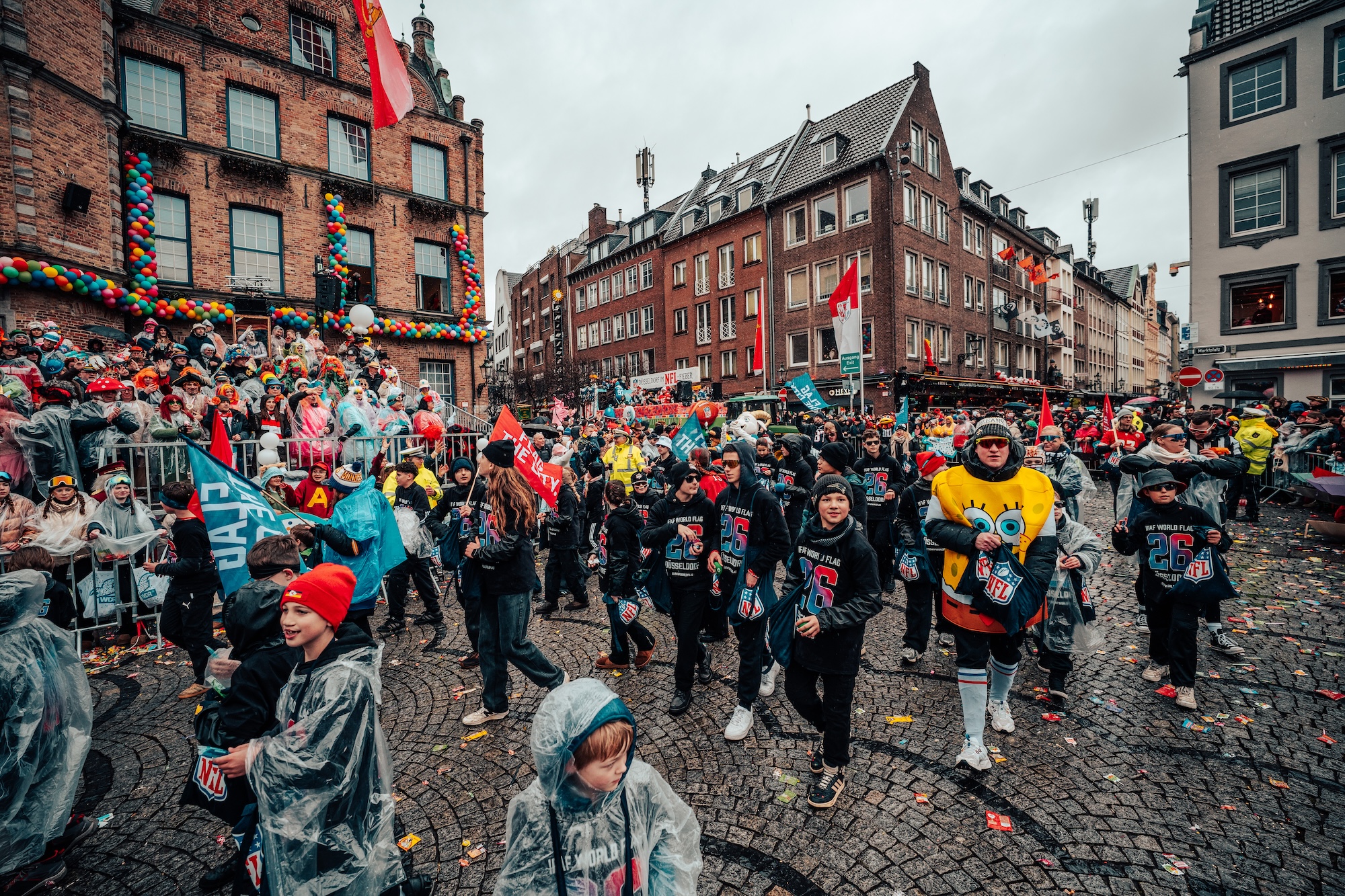 Rosenmontag Parade in Düsseldorf introduced the 2026 IFAF World Flag